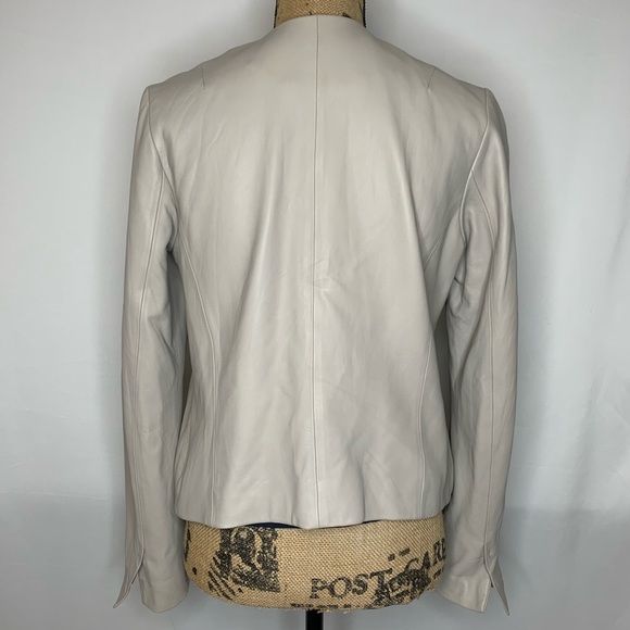 Vince Rib Panel Leather Moto Jacket - Picture 3 of 5